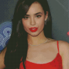 Sofia Carson In Red Dress Diamond Painting