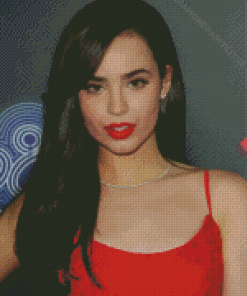 Sofia Carson In Red Dress Diamond Painting