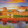 Spandau Zitadelle Sunset Diamond Painting