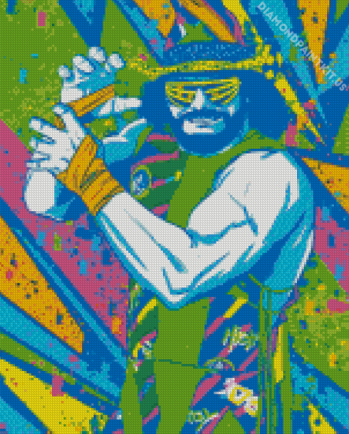 Splatter Art Macho Man Diamond Painting