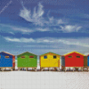 St James Colorful Huts Beach Diamond Painting