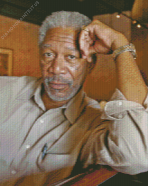 Stylish Morgan Freeman Diamond Painting