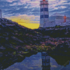 Sunset Santa Marta Lighthouse Diamond Painting