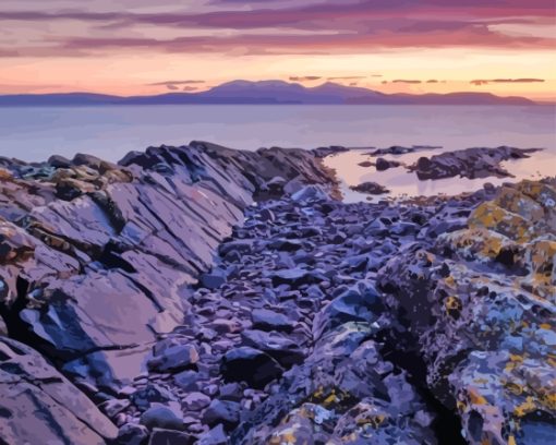 Sunset in Ayrshire Coast Diamond Painting