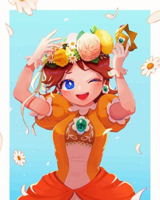 Super Mario Princess Daisy Diamond Painting