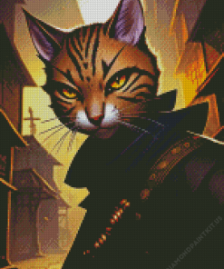 Tabaxi Warrior Diamond Painting