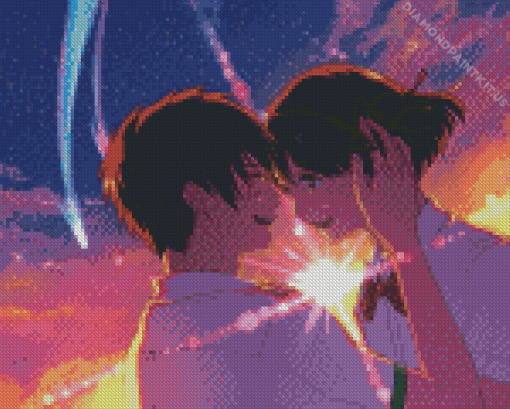 Taki And Mitsuha Kimi No Na Wa Diamond Painting