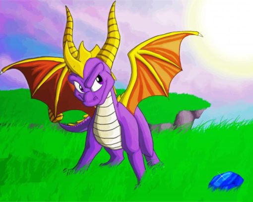 The Dragon Spyro Game Diamond Painting