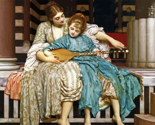 The Music Lesson Frederic Leighton Diamond Painting