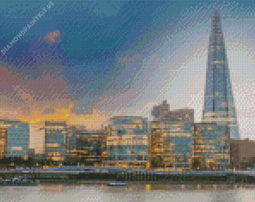 The Shard With Sunset Diamond Painting