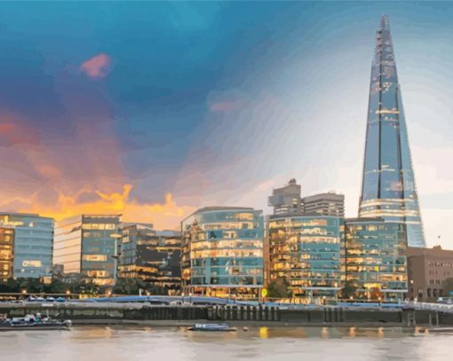 The Shard With Sunset Diamond Painting