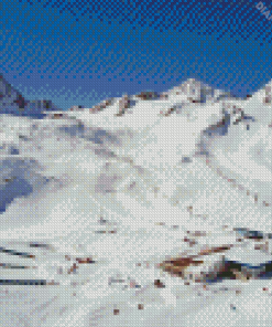 The Ski Resort Stubai Glacier Diamond Painting