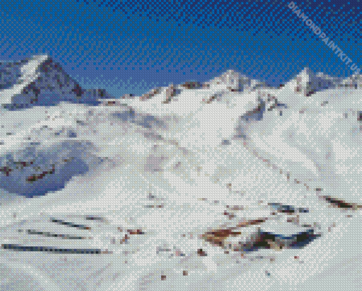 The Ski Resort Stubai Glacier Diamond Painting