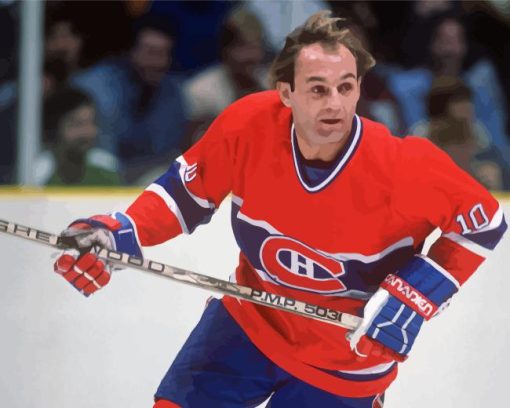 The Ice Hockey Player Guy Lafleur Diamond Painting