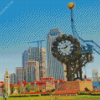 Tianjin City Clock Diamond Painting