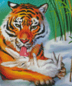 Tiger And Rabbit Diamond Painting