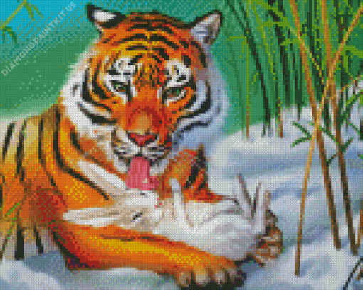 Tiger And Rabbit Diamond Painting