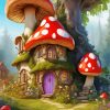 Toadstool Cottage Diamond Painting