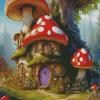 Toadstool Cottage Diamond Painting