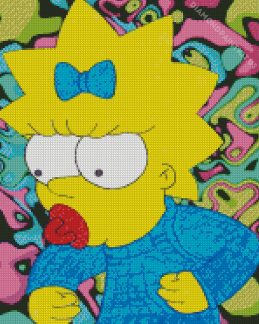 Trippy Maggie Simpson Diamond Painting