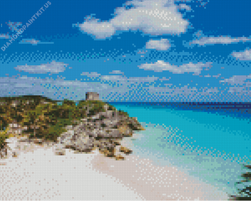 Tulum Beach In Mexico Diamond Painting