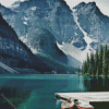 Two Boats With Mountain View Diamond Painting