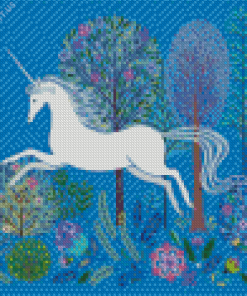 Unicorn In The Forest Abstract Diamond Painting