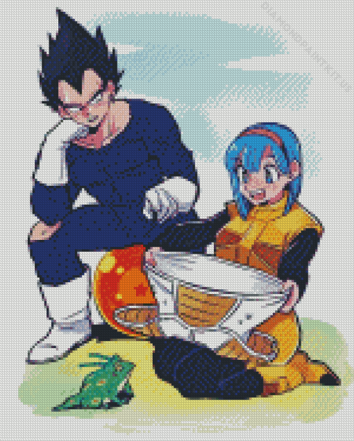 Vegeta And Bulma Diamond Painting