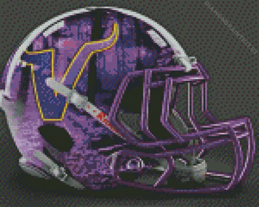 Vikings Football Helmet Art Diamond Painting