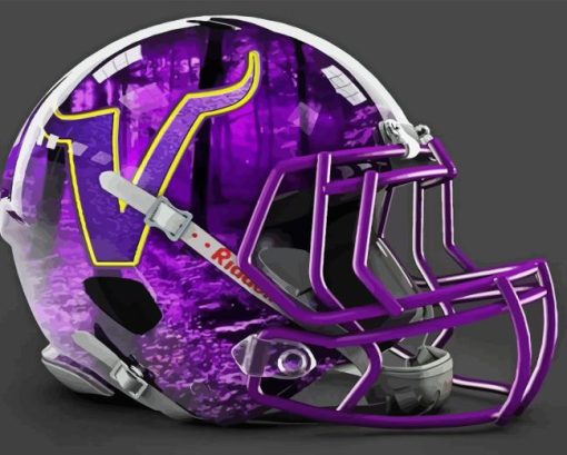 Vikings Football Helmet Art Diamond Painting