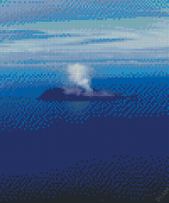 Volcano In The Ocean Diamond Painting
