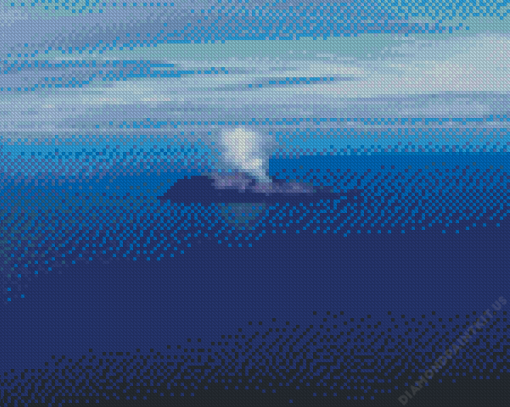 Volcano In The Ocean Diamond Painting