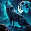 Wolf Spirit Howling Diamond Painting