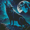 Wolf Spirit Howling Diamond Painting