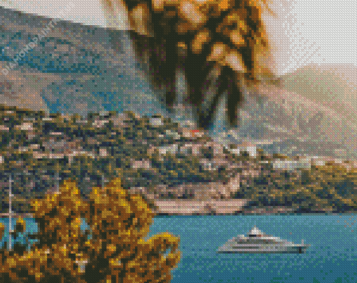 Yacht in Monaco View Diamond Painting