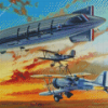 Zeppelin And Aircrafts Diamond Painting