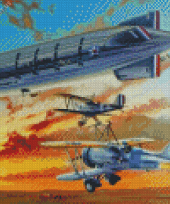 Zeppelin And Aircrafts Diamond Painting