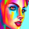 Abstract Rainbow Face Diamond Painting