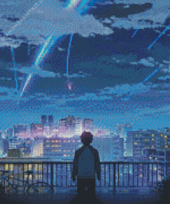 Anime Night City Lights Diamond Painting