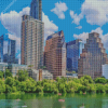 Austin Skyline and River Diamond Painting