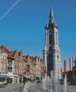 Belfry of Tournai Belgium Diamond Painting