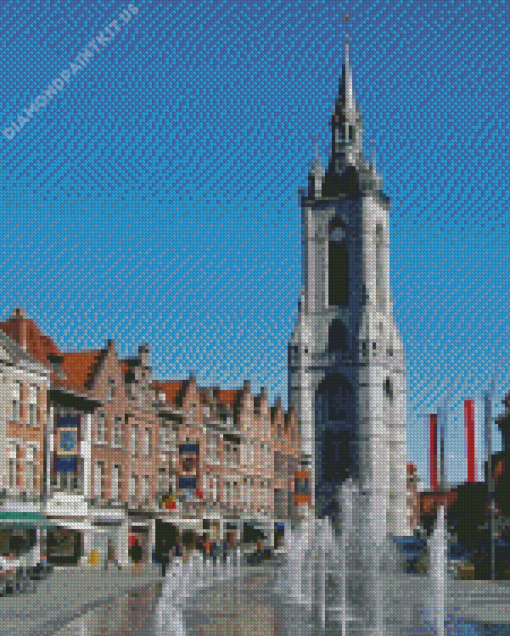 Belfry of Tournai Belgium Diamond Painting