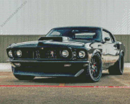 Black 69 Mustang Diamond Painting