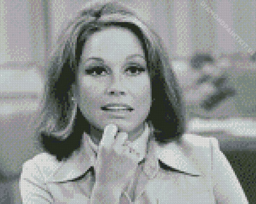 Black And White Mary Tyler Moore Diamond Painting