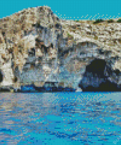 Blue Grotto In Capri Island Diamond Painting