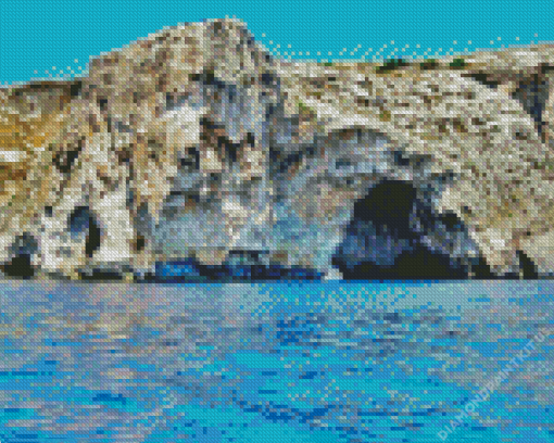 Blue Grotto In Capri Island Diamond Painting