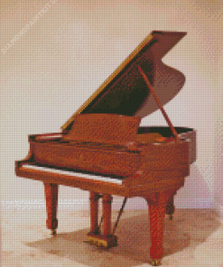 Brown Wooden Vintage Piano Diamond Painting