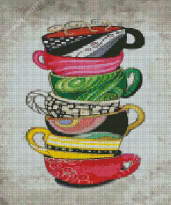 Colorful Cups Diamond Painting