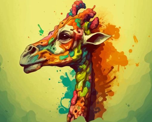 Colorful Giraffe Diamond Painting