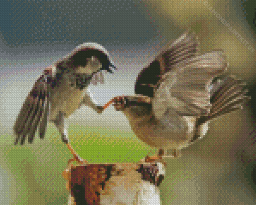 Cute Funny Birds Diamond Painting